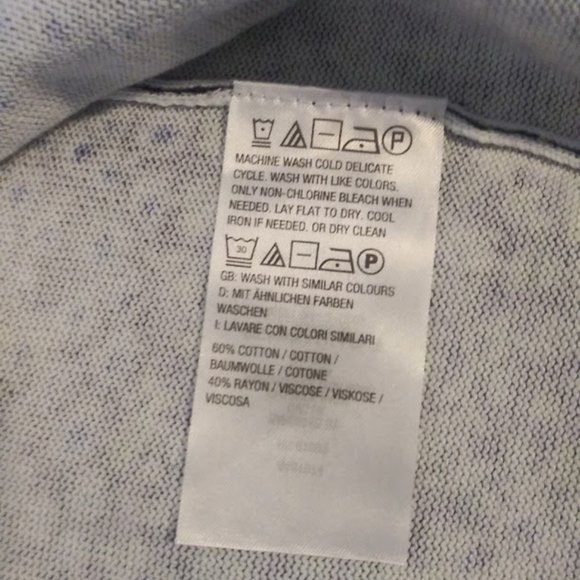 Isaac Mizrahi Live women's size M blue multicolored print open cardigan sweater - Picture 11 of 13